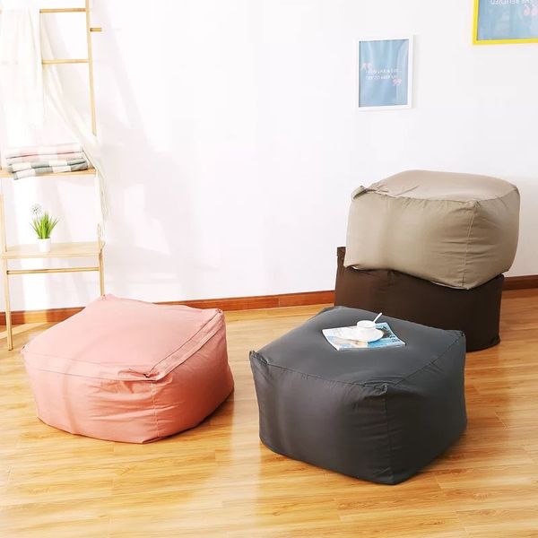 

lazy beanbag sofas cover chairs without filler linen cloth lounger seat bean bag pouf puff couch tatami living room furniture