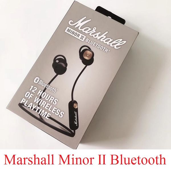 

marshall minor ii bluetooth headphones wireless earphones dj perfect sound headsets magnetic pause function sports earphone