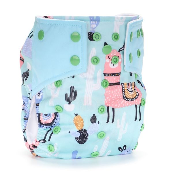 

chooec] 2020 new  baby washable reusable pocket cloth diapers double breasted digital integrated flower pattern pant