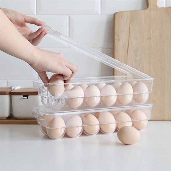

12 egg tray holder with lid transparent plastic refrigerator eggs storage container (32.7x11.5x8cm