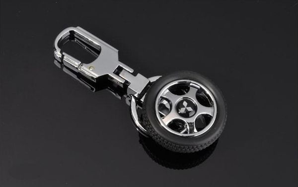 

mens and womens gift high-grade creativity real tire key chain design m car keychain for mitsubishi