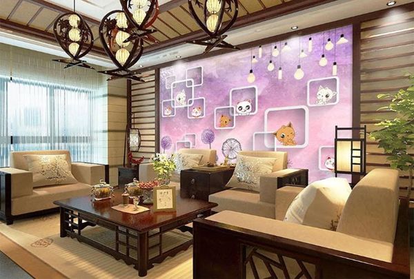 

custom any wallpaper mural decor fashion watercolor gradient stereoact tv background wall living room bedroom 3d wallpaper