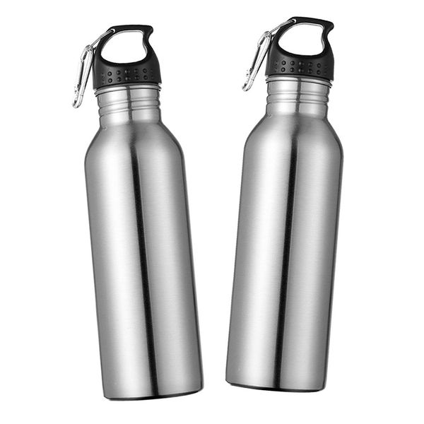 

2 pack 750ml sports water bottle cycling hiking camping flask with carabiner bicycle accessories pet supplies home garden