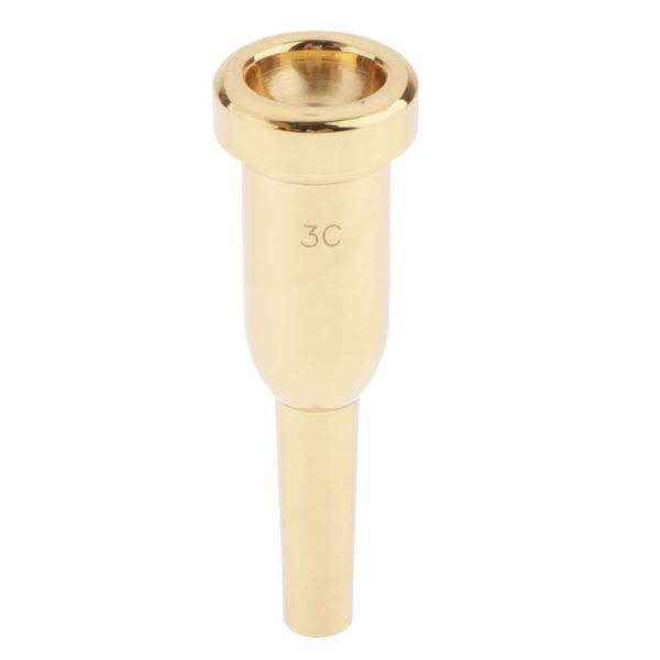 

trumpet mouthpiece 3c replacement musical instruments accessories, gold plate, heavy type