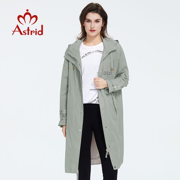 

astrid 2020 new arrival spring young fashion long trench coat female outwear casual jacket hooded thin coat as-9413, Tan;black
