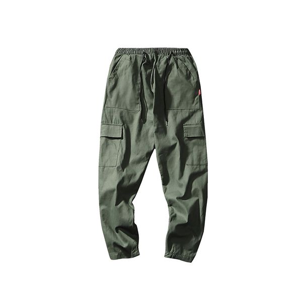 

men's overall pants trousers drape straight wide leg overalls fall retro male tooling pants trousers, Black