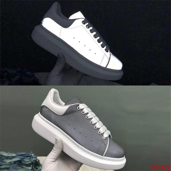 

fashion 2020 platform shoes designer real leather new colors oversized sneaker party wedding casual trainers reflective sneakers us12