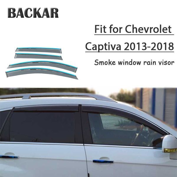 

backar 4pcs auto car windows rain wind sun shield deflector visor trim for chevrolet captiva 2013 2014 2015 2016 2017 2018