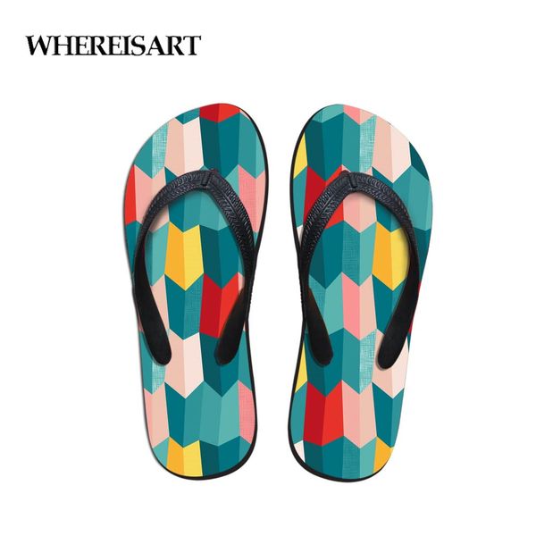

whereisart beach slippers women color map printing summer beach flip flops sandals ladies slippers female sandals casual shoes, Black