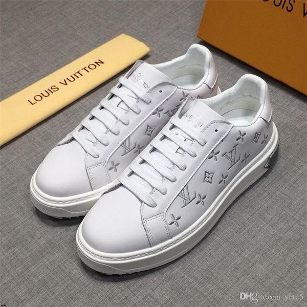 

20fw высокое качество мода удобные мужчины противоскользящим низкий шнурует вверх повседневные кроссовки обувь человек все черные квартиры х, Black