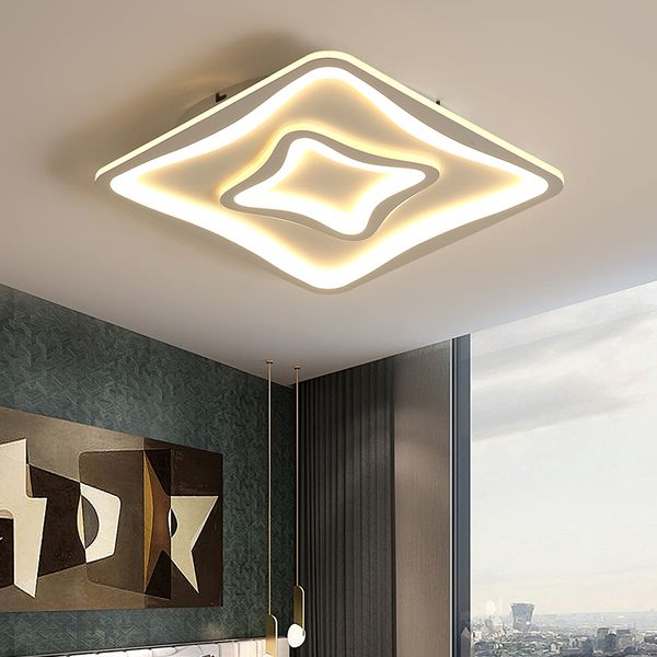 

square acrylic led ceiling lights modern home living room bedroom kitchen chandelier ceiling lamp led lustres 110v 220v