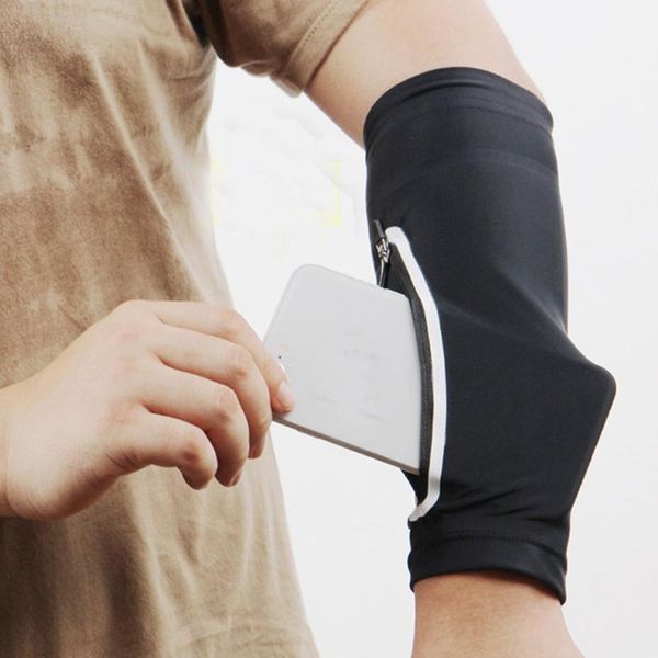 

1pc arm sleeve football hiking zip sports short arm guards sun protection outdoor sports fishing ing, Black;gray