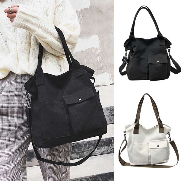 

fashion solid soft casual totel bag canvas bag messenger shoulder kj