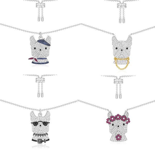 

lidu 925 silver a fashion elegant generous dog pm necklace gift to friends mail manufacturers wholesale