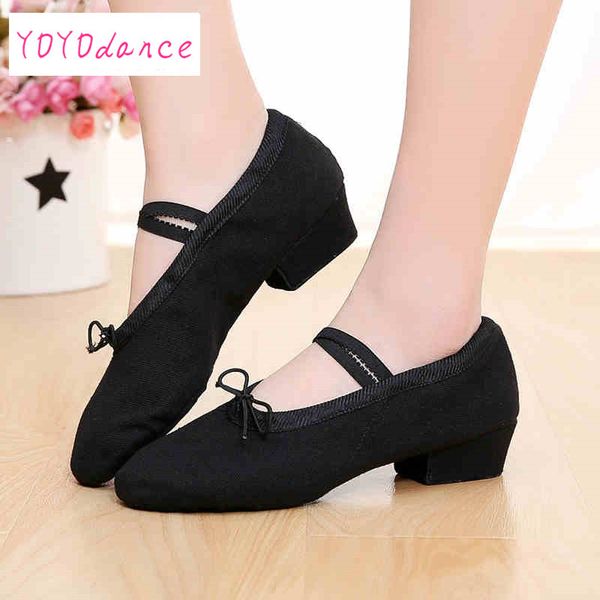 

canvas jazz shoes slip on soft split sole modern dance gym yoga fitness karate flat sneaker for men women