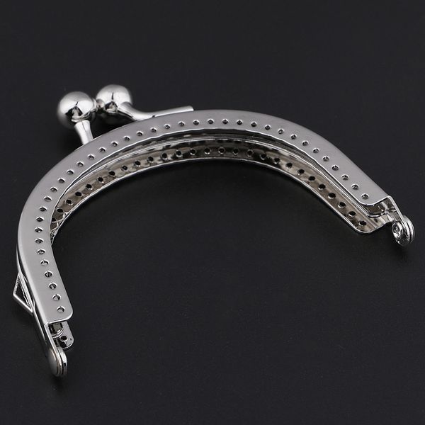 

purse clasps silver kiss lock frame mixed metal handle findings 8.5cm, Black