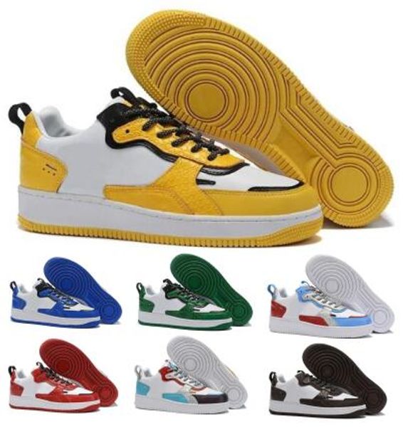 

travis scotts forced 1 ac running shoes skateboard sneakers white yellow 2020 new arrival men women man sports designer trainers shoes