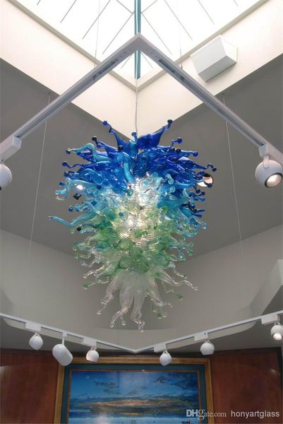 

110v/120v/220v/240v popular art decor villa lamp blown glass chandelier