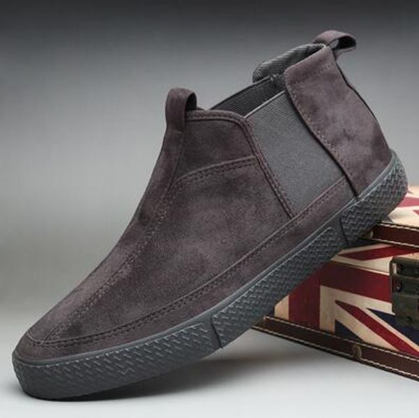 

2019 autumn new fashion cool men suede leather casual shoes trend shoes cool ankle boot, Black