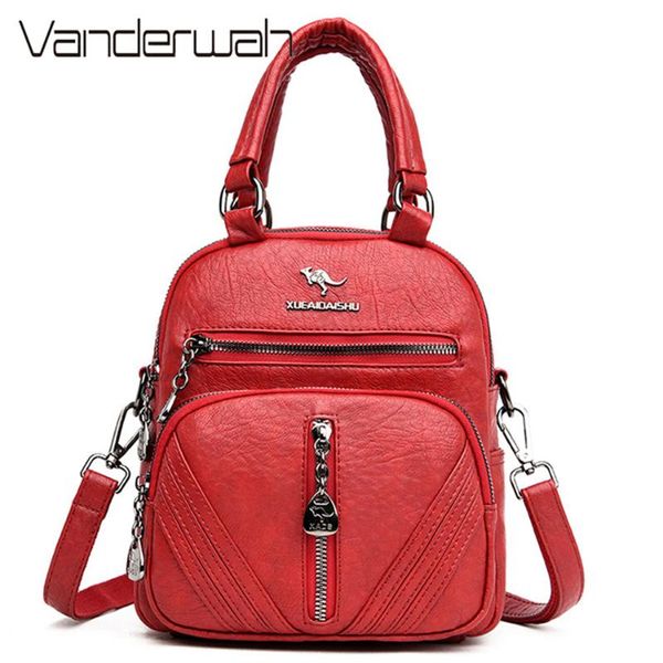 

multifunction ladies backpacks famous women shoulder bags sac a dos soft leather school bags for teenage girls