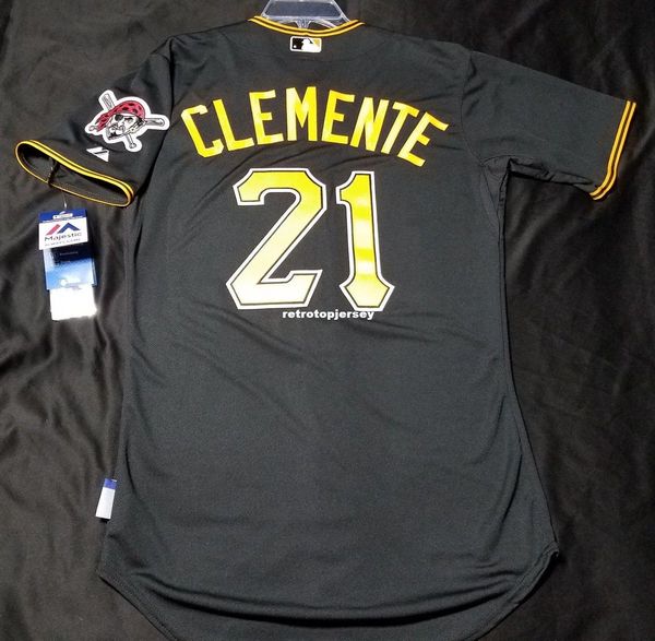 

pittsburgh roberto clemente #21 coolbase jersey mens stitched wholesale black size xs-6xl baseball jerseys, Black;blue