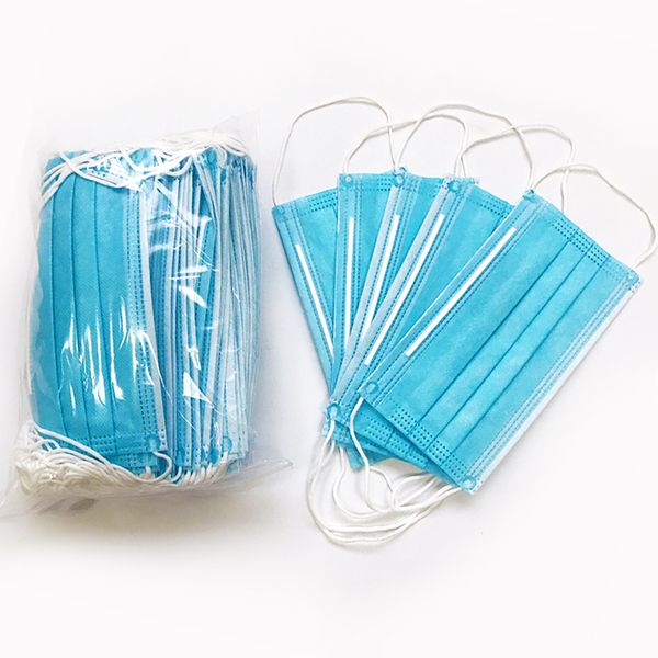 

600шт 3-слойная нетканая маска для лица одноразовая