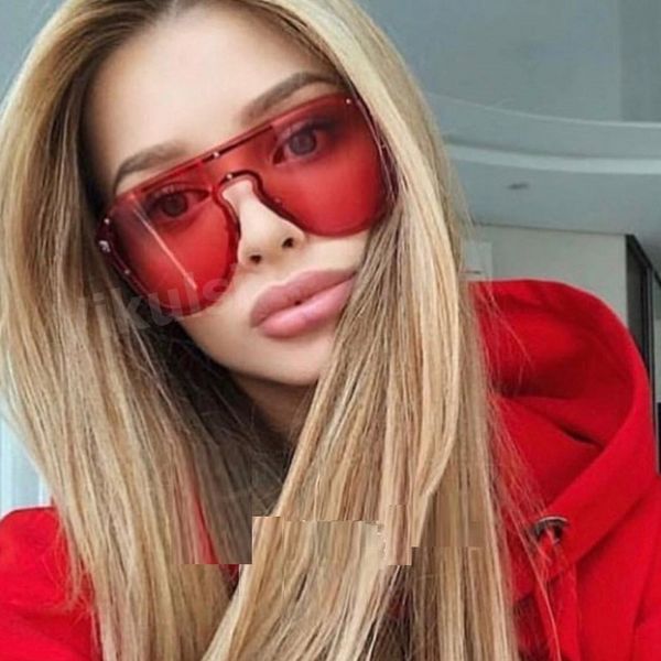 

2019 fashion cheetah rivet oversized sunglasses for women brand designer vintage square sun glasses men female red shades uv400, White;black