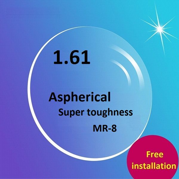 

1.61 mr-8 super tough pc lenses anti radiation stain resistant resin lenses wear-resistant coated aspherical eyeglasses