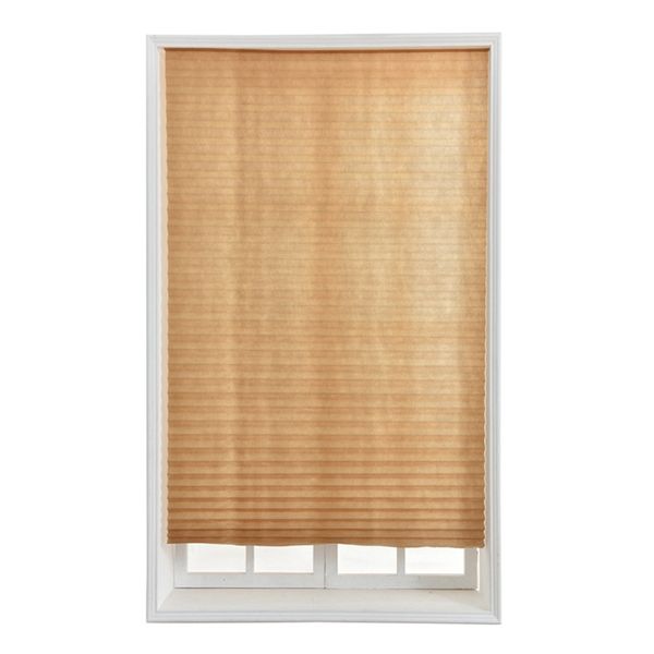 

2 pack blackout curtains cordless light filtering pleated fabric shade install 4 clips pleated curtain for living room bedroom