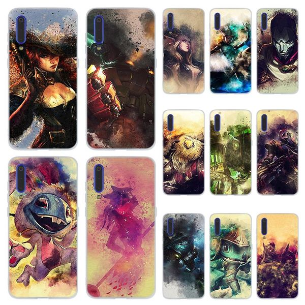 

fashion soft tpu phone case cover for coque xiaomi redmi 4x 4a 6a 7a y3 k20 5 plus note 8 7 6 5 pro xayah rakan caitlyn lol