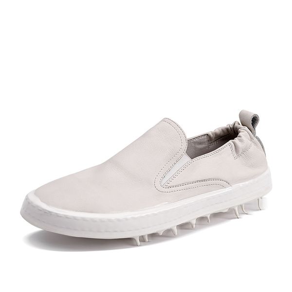 

summer breathable loafers driving moccasin men soft genuine leather breathable sneaker fashion casual shoes, Black