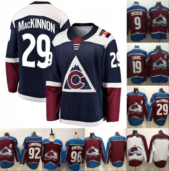 

2020 stadium series colorado avalanche 29 nathan mackinnon 96 mikko rantanen 9 matt duchene 8 cale makar 92 gabriel landeskog hockey jerseys, Black;red