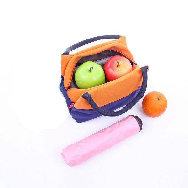 

lunch bag portable insulated thermal cooler lunch box picnic case carry tote storage bag large capacity bags lunchzak, Blue;pink
