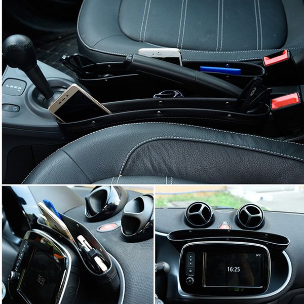 

car dashboard storage box for smart forfour fortwo 453 451 450 wallet phone coin seat crevice storage box / bag car accessories