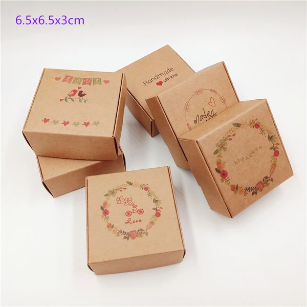 

20 pcs multi styles jewelry box gift/candy box diy handmade gift boxes handmade soap packaging paper 6.5x6.5x3cm, Pink;blue