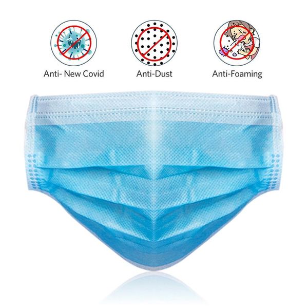 

disposable face mask breathable anti-droplet dust proof respirator cover non-woven antiviral