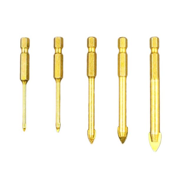 

tile glass brick wall wood hole opener versatile industrial grade alloy triangle drill bit hexagonal handle word set