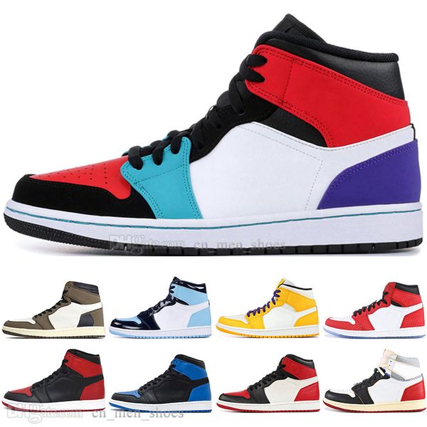 

1 high og travis scotts cactus jack unc spiderman mens basketball shoes 1s 3 banned bred toe men sports designer sneakers