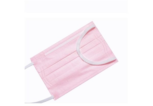 

protective face masks anti dust earloop mouth black/white/pink nonwoven 3 lays soft breathable pink mask for personal p 2vhw