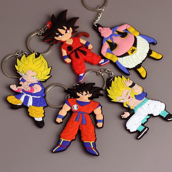 

dragon ball 5 style key ring dragonball z son goku pvc action figure key chain for gift