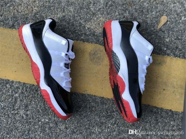 

high air authentic 11 low white bred man basketball shoes 11s men black true red retro athletic sneakers with original box av2187-160