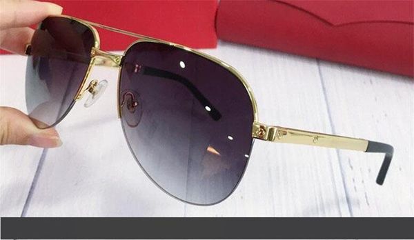 

новые модные дизайнерские солнцезащитные очки 8200886 металлический пилот бескаркасный популярный продаваемый стиль uv400 объектив высокое к, White;black