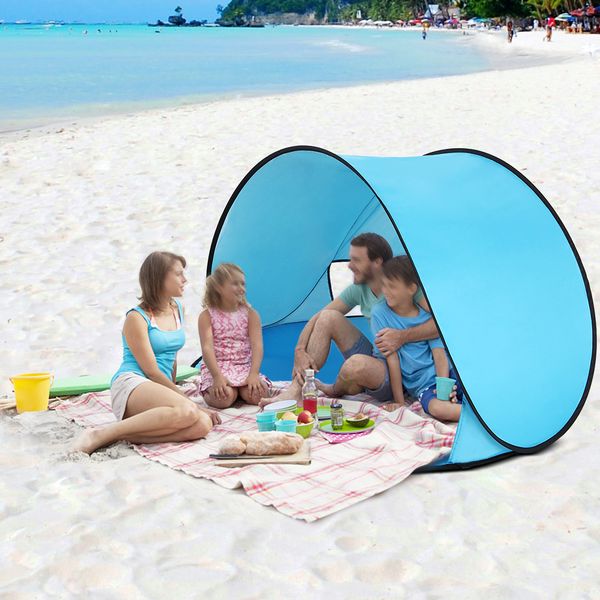 

outdoor camping tent portable anti uv beach tent summer instant up baby cabana sun shelter for fishing hiking with bag