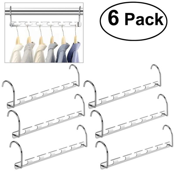 

winomo 6pcs quality wardrobe closet bar clothes coat hanger organizer wonder hanger cascading organiser for space saving a4