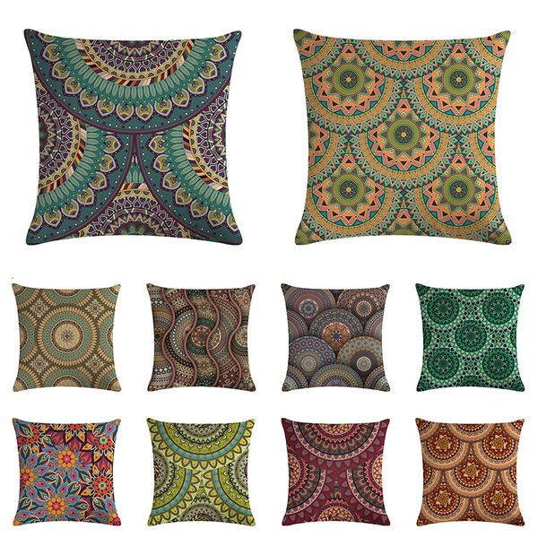 

45 * 45 см белье bohemian mandala стиль подушка обложка геометрическая печати главная декоративные подушки обложка для софы автомобиля cojin