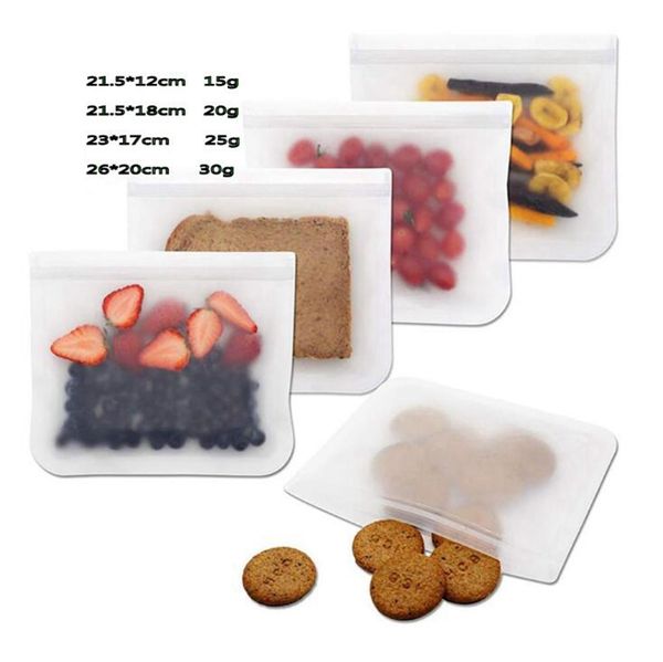 

refrigerator food bag reusable vacuum silicone food fresh bag sealer milk fruit meat storage bags organizer bag 100pcs ooa7125