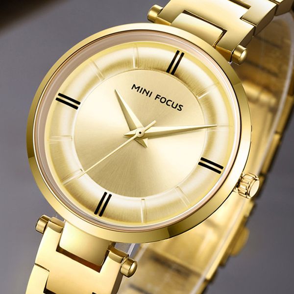 

simple luxury fashion women watches lady watch gold stainless steel dress women watch quartz wrist watches gift present whatch, Slivery;brown