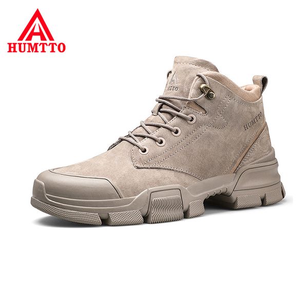

brand genuine leather hiking shoes lace-up outdoor soft male trekking shoes non-slip wear-resistant hunting boots men