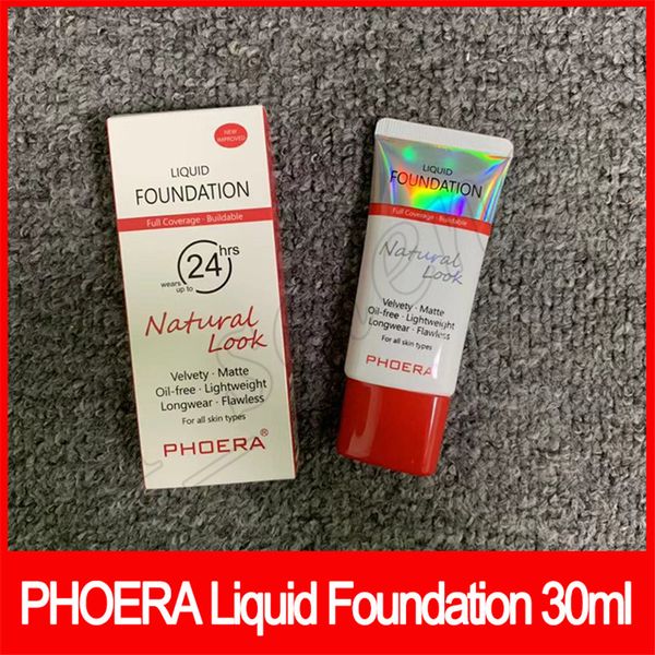 

Phoera face makeup 30ml liquid foundation natural look full coverage ba e oft matte long wear oil concealer foundation cream