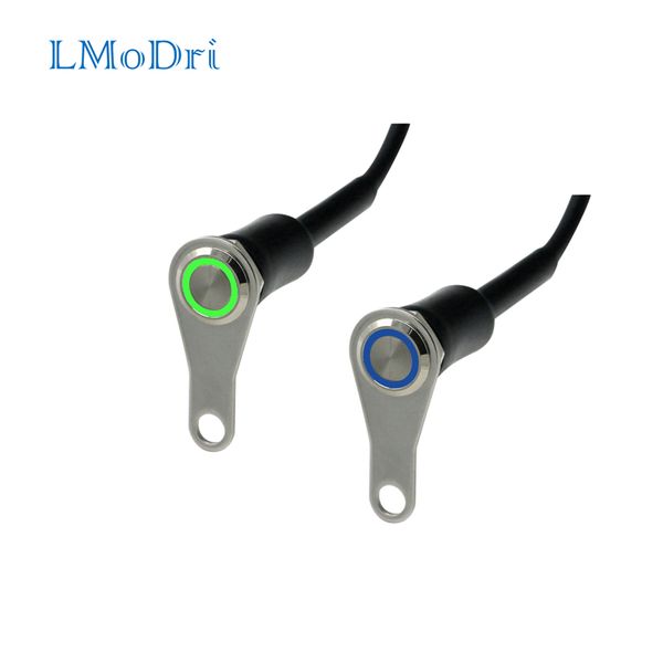 

lmodri stainless steel led motorcycle switch on-off handlebar adjustable mount waterproof switches button dc12v headlight